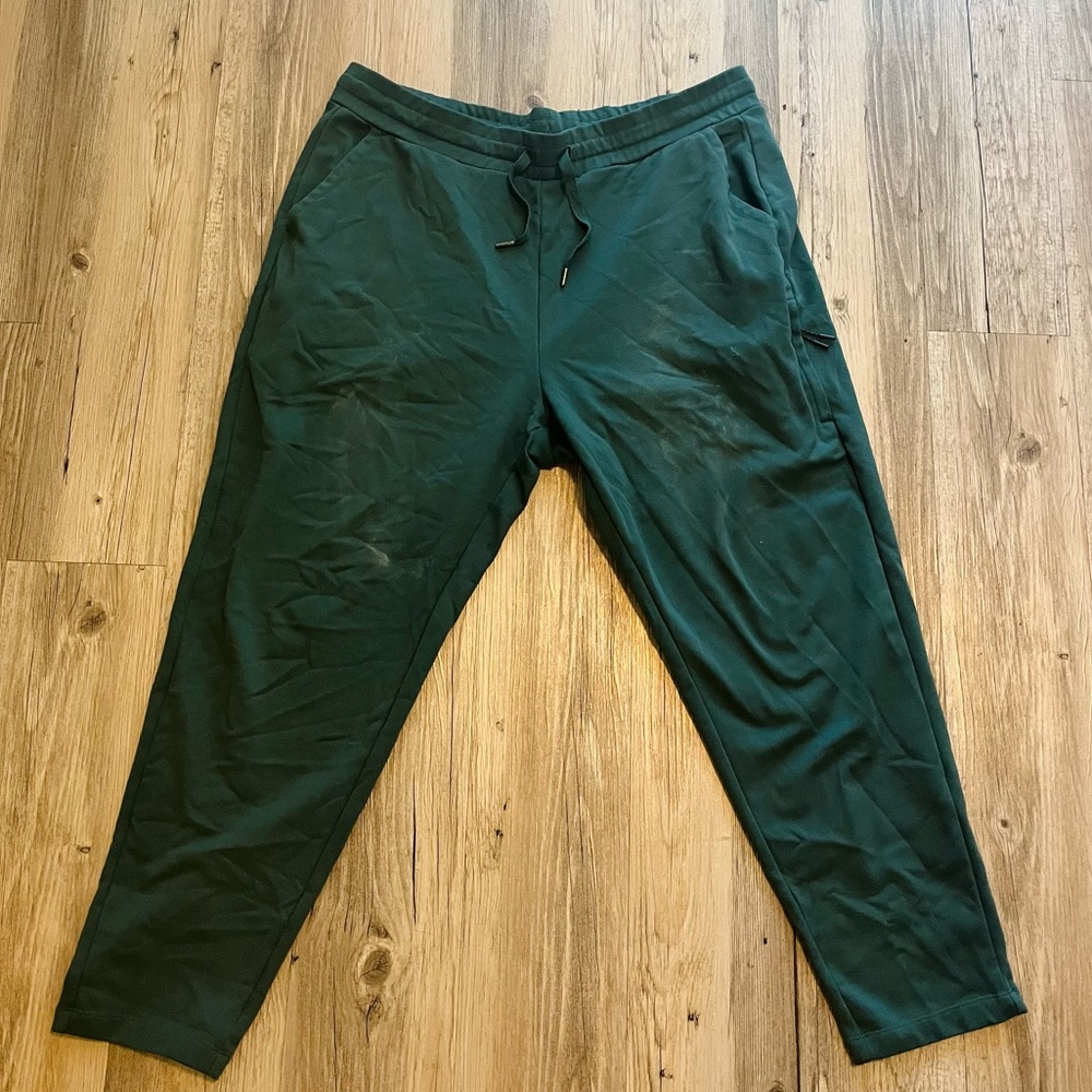 green sweatpants